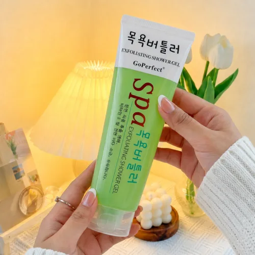 Tẩy Tế Bào Chết Body Spa Exfoliating Shower Gel GoPerfect Bản Trung Màu Xanh Lá 300ml
