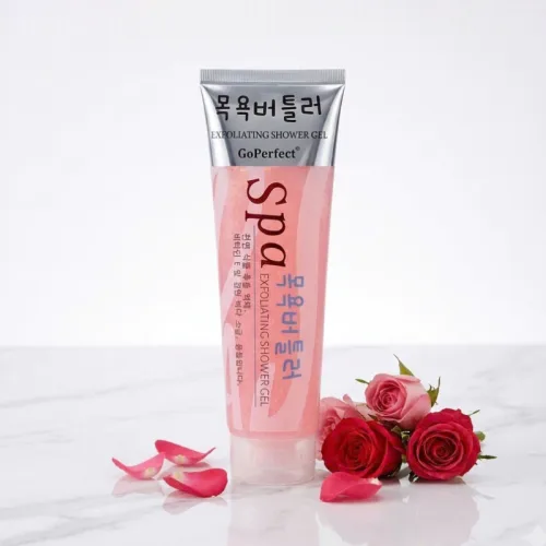 Tẩy Tế Bào Chết Body Spa Exfoliating Shower Gel GoPerfect Bản Trung Màu Hồng 300ml