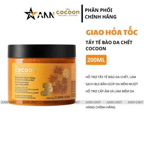 Tẩy Tế Bào Chết Cocoon Đường Thốt Nốt An Giang 200ml Chính Hãng