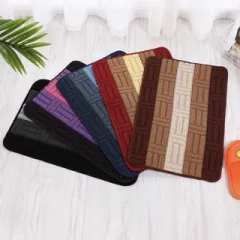 Bảng giá sỉ thảm Lau Chân Nỉ Kẻ Chống Trượt Nhiều Màu 40x60cm
