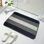 Bảng giá sỉ thảm Lau Chân Nỉ Kẻ Chống Trượt Nhiều Màu 40x60cm