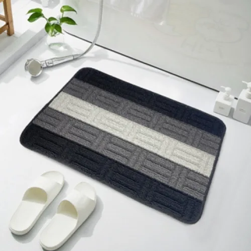 Bảng giá sỉ thảm Lau Chân Nỉ Kẻ Chống Trượt Nhiều Màu 40x60cm