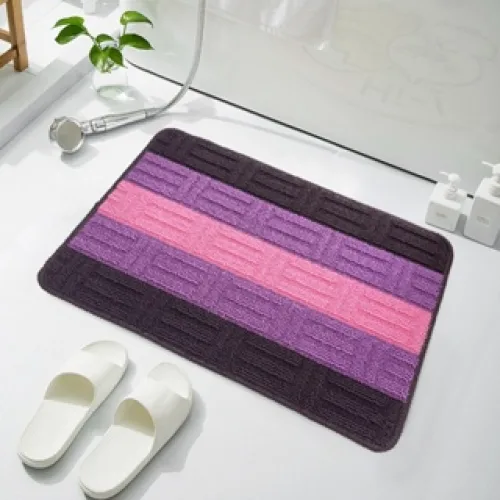 Bảng giá sỉ thảm Lau Chân Nỉ Kẻ Chống Trượt Nhiều Màu 40x60cm