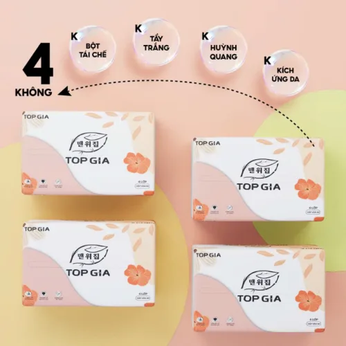 Khăn giấy ăn Top Gia Sắc Hạ, thùng 16 gói, 240 tờ 4 lớp