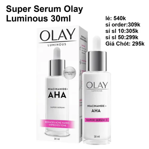 Bảng giá sỉ tinh Chất Niacinamide Aha Super Serum Olay Lumious 30ml