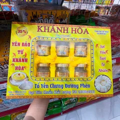 Đánh giá tổ Yến Chưng Sẵn Canxi Đường Ăn Kiêng Khánh Hòa Saminest 35% Set 6 Hủ - Hộp Vàng