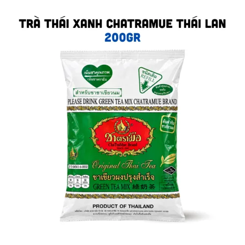 Trà Thái Xanh Chatramue Nhập Khẩu 200g - Hương Vị Trà Sữa Thái Đích Thực