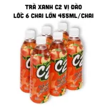 Trà Xanh C2 Hương Đào Lốc 6 Chai Lớn (455ml/Chai)