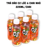 Phân phối trà Xanh C2 Hương Đào Lốc 6 Chai Nhỏ (225ml/Chai)