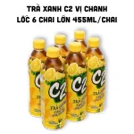 Trà Xanh C2 Hương Chanh Lốc 6 Chai Lớn (455ml/Chai)