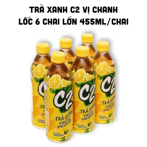 Trà Xanh C2 Hương Chanh Lốc 6 Chai Lớn (455ml/Chai)