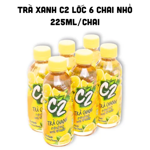 Trà Xanh C2 Hương Chanh Lốc 6 Chai Nhỏ (225ml/Chai)
