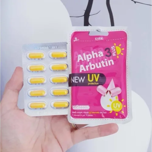 Bảng giá sỉ viên Bột Kích Trắng Body Kyra Alpha Arbutin 3 Plus+ Thái Lan Hỗ Trợ Chống Nắng- Túi 10 Viên