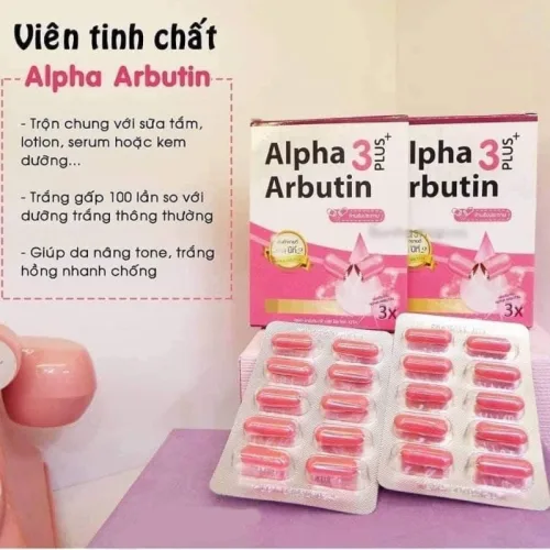 Kyra Alpha Arbutin 3 Plus+ dạng viên bột body, hộp 10 viên