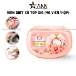 Sỉ viên Giặt Top Gia Hương Hoa Hồng - Hộp 40 Viên Giặt Quần Áo