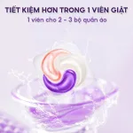 Viên giặt Top Gia Lavender hương hoa oải hương, hộp 40 viên