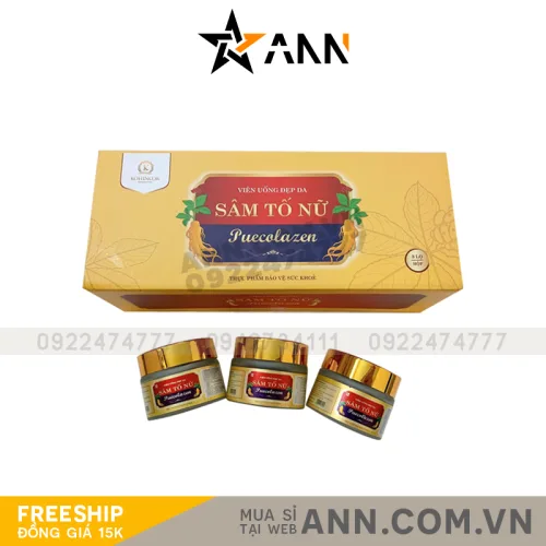 Viên uống Collagen Sâm Tố Nữ Kohinoor Puecolazen, hộp 45 viên