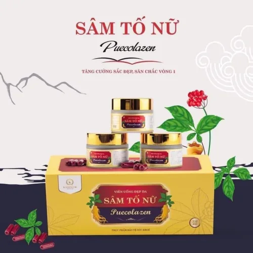 Viên uống Collagen Sâm Tố Nữ Kohinoor Puecolazen, hộp 45 viên