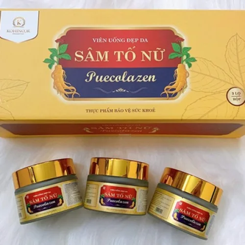 Viên uống Collagen Sâm Tố Nữ Kohinoor Puecolazen, hộp 45 viên