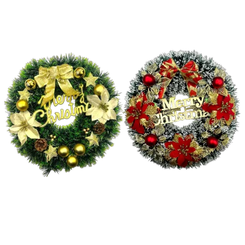 Khám phá Vòng Nguyệt Quế Noel Trang Trí Tường Cửa Giáng Sinh 2 Mẫu Size 40cm thuộc nhóm Jumbo Size