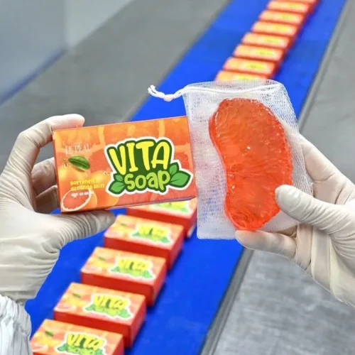 Xà Bông Rửa Mặt Trắng Da Bưởi Vita Soap 85g Le Peau