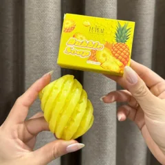 Xà Bông Tắm Trắng Body Khóm Bubble Soap 65g & Bưởi Vita Soap 85g Le Peau - Combo 2 (1 Khóm + 1 Bưởi)