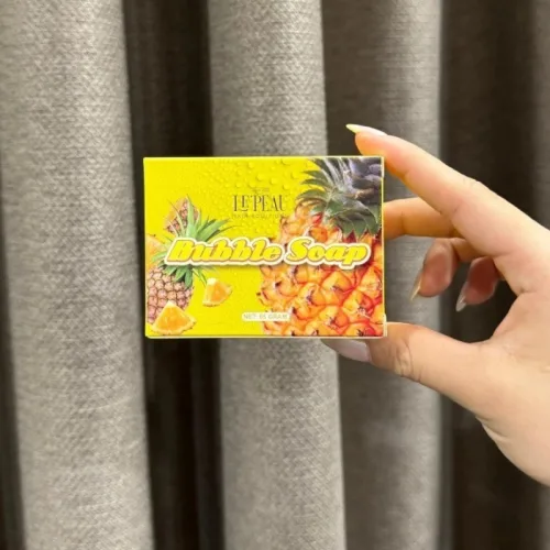 Combo 2 xà bông tắm Le Peau: Bubble Soap khóm 65g, Vita Soap bưởi 85g