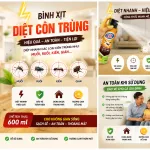 Xịt Côn Trùng LIX Hương Cam Chai Vàng 600ML (Tặng 1 rửa chén Lix)