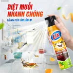 Xịt Côn Trùng LIX Hương Cam Chai Vàng 600ML (Tặng 1 rửa chén Lix)