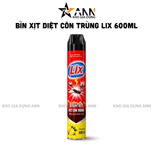 Xịt Côn Trùng LIX Hương Chanh Chai Đỏ 600ML