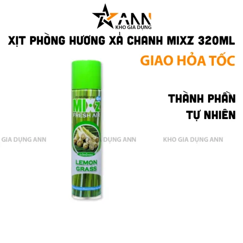 Xịt phòng Mixz Fresh Air hương sả chanh, dung tích 320ml