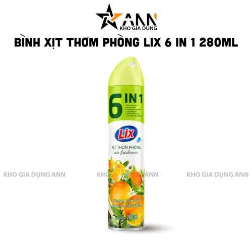 Xịt Thơm Phòng LIX 6 IN 1 Hương Cam Sả 280ml