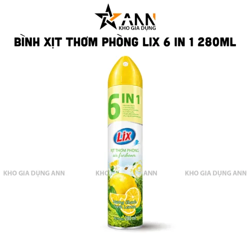 Xịt Thơm Phòng LIX 6 IN 1 Hương Chanh 280ml