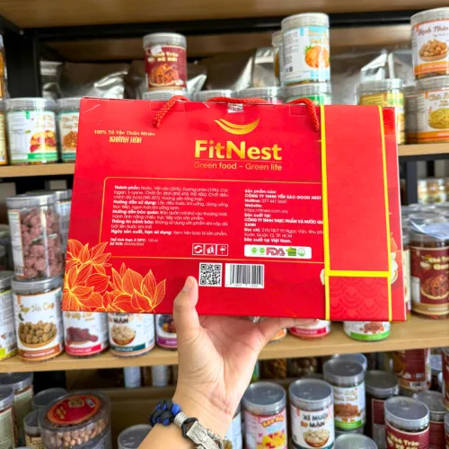 Yến Chưng Fitnest 35% Yến (Đông Trùng Hạ Thảo, Đường Phèn, Không Đường) - Hộp Yến Fitnest 900ml (6 Hũ x150ml)