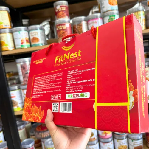 Yến Chưng Fitnest 35% Yến (Đông Trùng Hạ Thảo, Đường Phèn, Không Đường) - Hộp Yến Fitnest 900ml (6 Hũ x150ml)