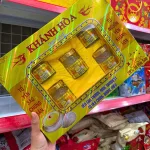 Sỉ yến Chưng Đường Phèn Khánh Hòa Saminest 28% Set 5 Hủ 70ml Hộp Màu Vàng