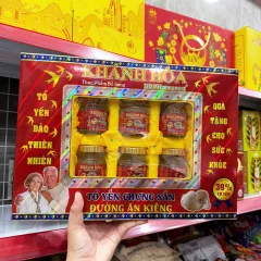 Yến Sào Khánh Hòa Dr Pharmanest Đường Ăn Kiêng Hộp Màu Đỏ 39% - Hộp 6 Hủ Nước Yến
