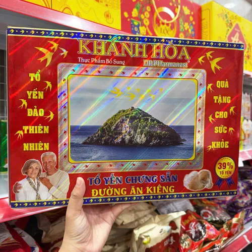 Yến Sào Khánh Hòa Dr Pharmanest Đường Ăn Kiêng Hộp Màu Đỏ 39% - Hộp 6 Hủ Nước Yến