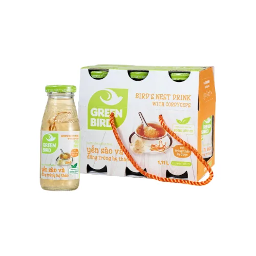 Khám phá Yến Sào Đông Trùng Hạ Thảo Green Bird Lốc 6 Chai 185ml thuộc nhóm Green Bird