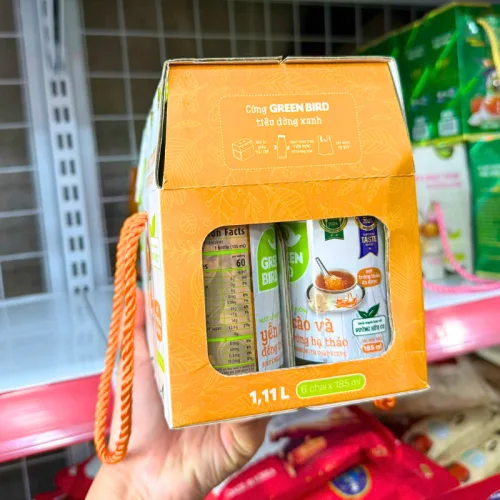 Lốc 6 chai Yến Sào Đông Trùng Hạ Thảo Green Bird 185ml