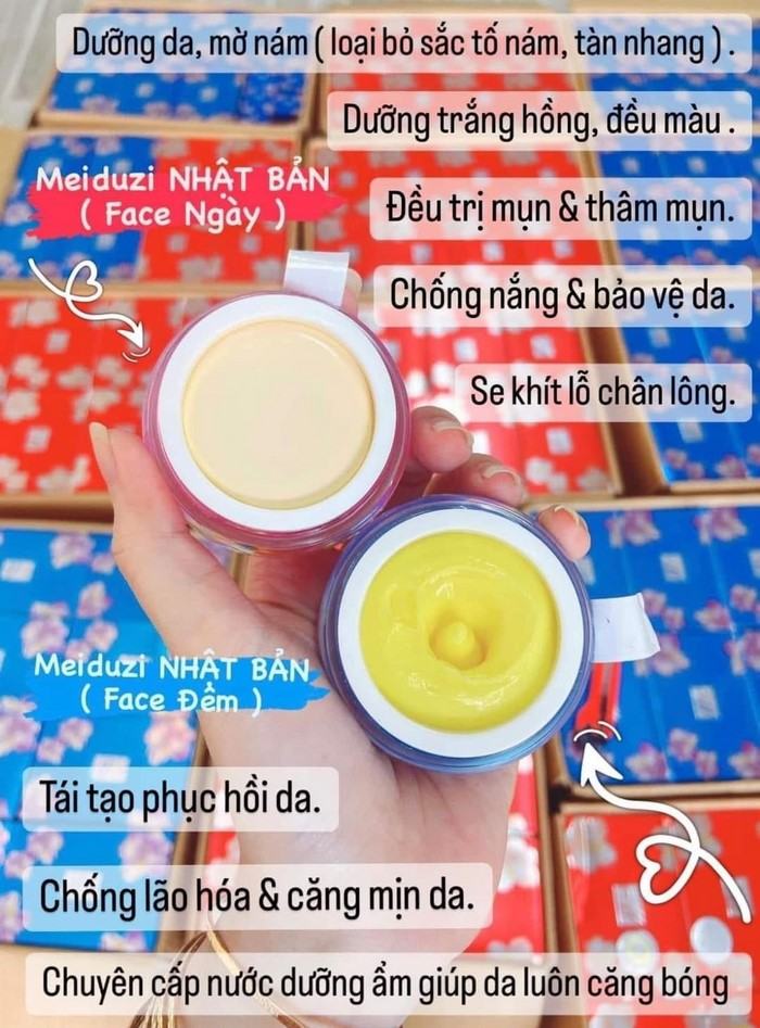 Kem Face Meiduzi nhật chính hãng loại bỏ các sắc tố đen nám tàn nhang