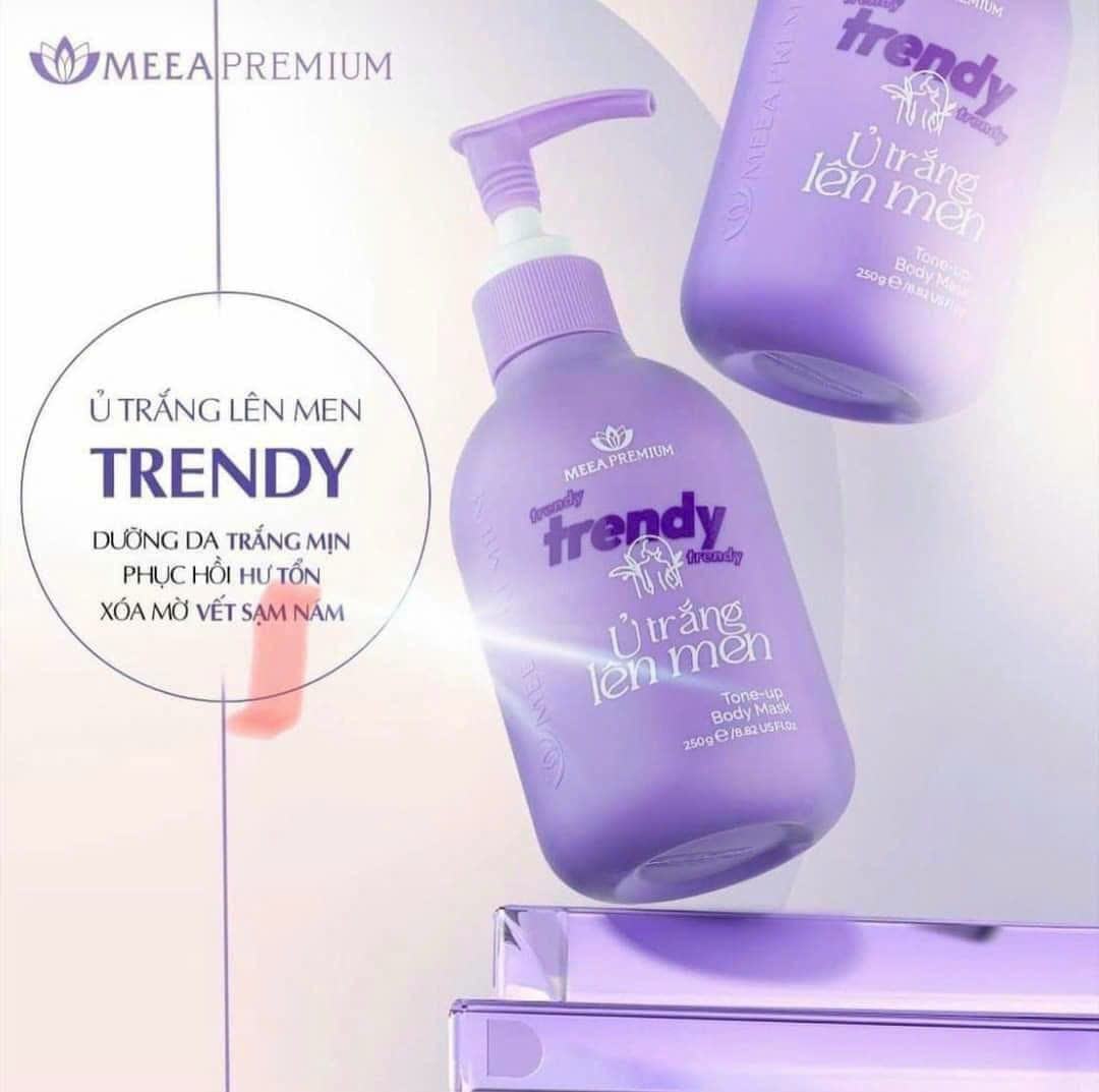 Ủ trắng body ủ trắng lên men Trendy-  Meea Premium dưỡng ẩm thu nhỏ lỗ chân lông làm trắng da