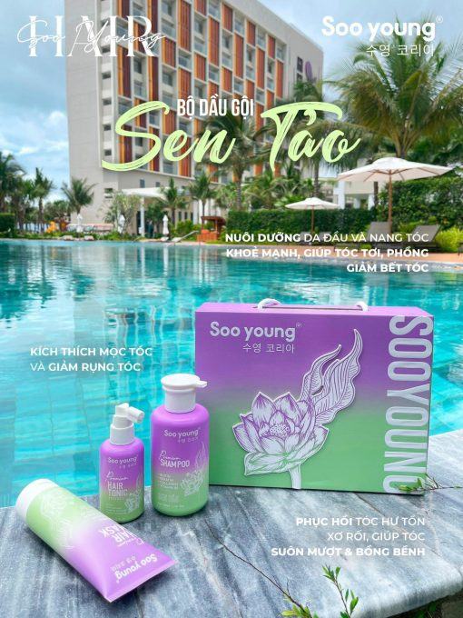 Combo Gội Xả Xịt Tóc Sen Tảo Sooyoung