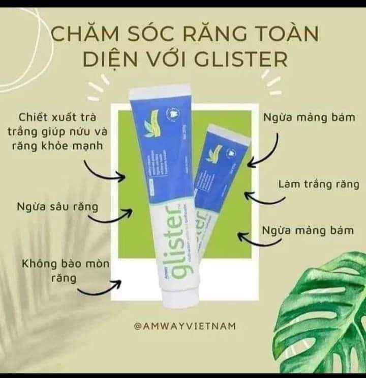 Kem đánh răng Glister Amway giải quyết các vấn đề
