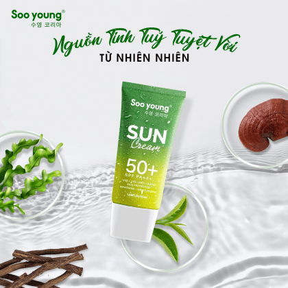 Kem Chống Nắng Lục Tảo Soo Young Phiên Bản Mới Dạng Sữa chính hãng