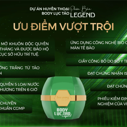 Kem Body Lục Tảo Soo Young Legend Huyền Thoại chính hãng