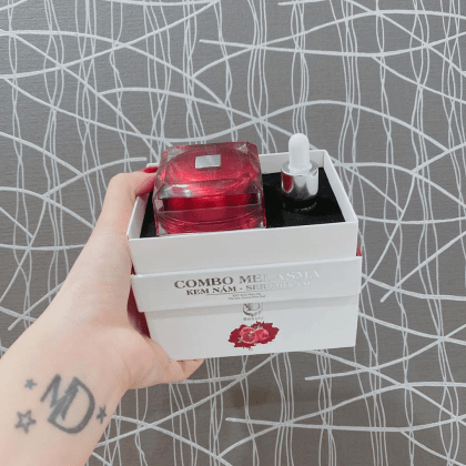 Combo Lựu Đỏ Kem Nám Melasma Và Serum Giảm Nám MD Beauty chính hãng