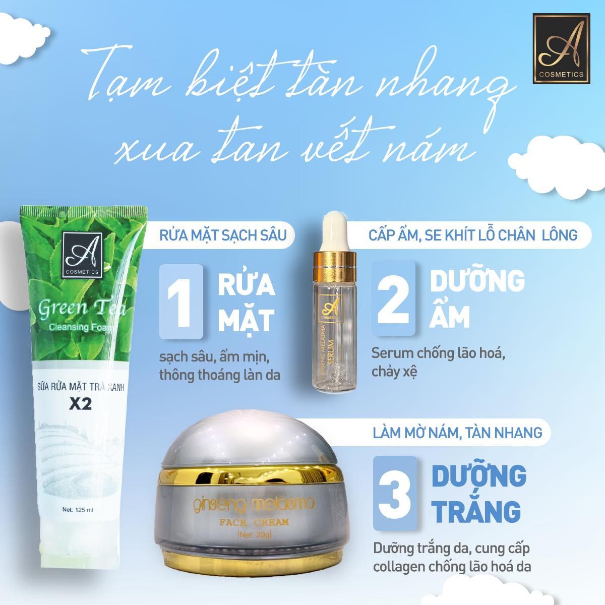 MỘT làn da SẠM, NÁM, TÀN NHANG, ĐỒI MỒI vì sao ?