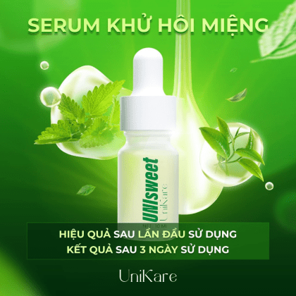 Serum Trắng Răng UniSmile 10ml Và Serum Thơm Miệng UniSweet 10ml  Hỗ Trợ Cải Thiện Ố Vàng Hôi Miệng UniKare