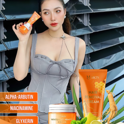 Combo Kem Tẩy Lông Và Kem Khử Thâm Khử Mùi Chanh Sâm Mật Mq Skin Đoàn Thanh Tuyền